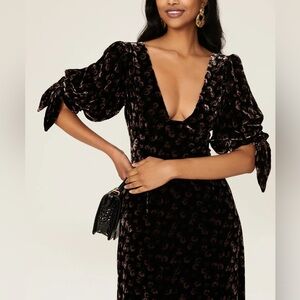 Sea New York Valerie Velvet Back Tie Dress